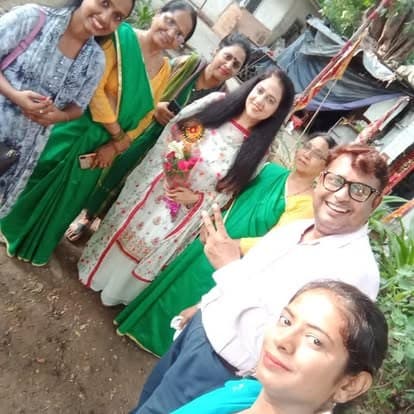 Shubhkarman volunteers visiting children and their caregivers