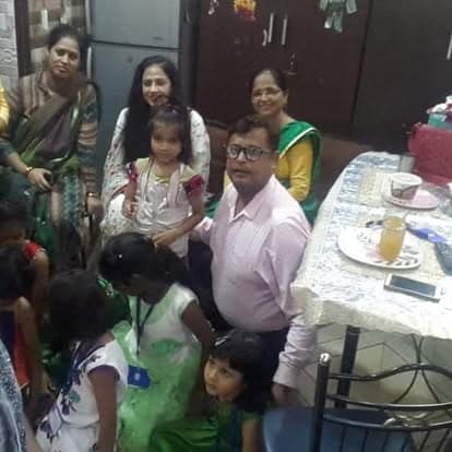 Shubhkarman volunteers visiting children and their caregivers
