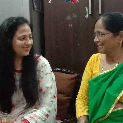 Shubhkarman volunteers visiting children and their caregivers